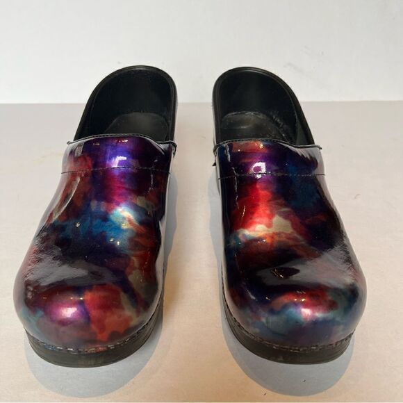 Dansko Women's Professional Clog Multicolor Patent Leather Size 38 - Picture 2 of 9